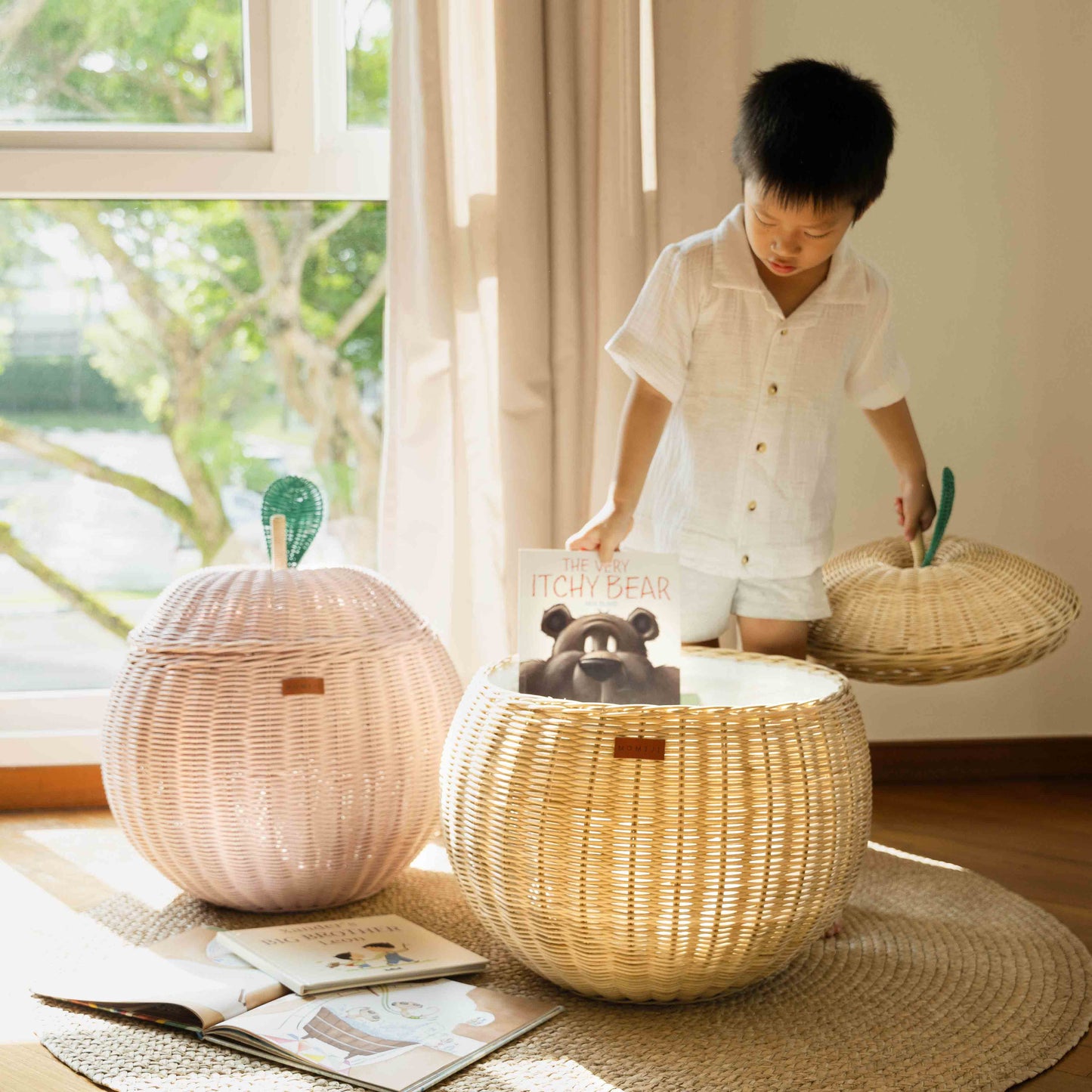 Apple Storage Basket - Pink
