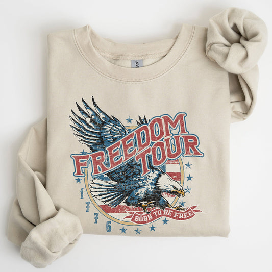 Freedom Tour, America, 1776, Flag , Fighter Jets, Sweatshirt - MTO