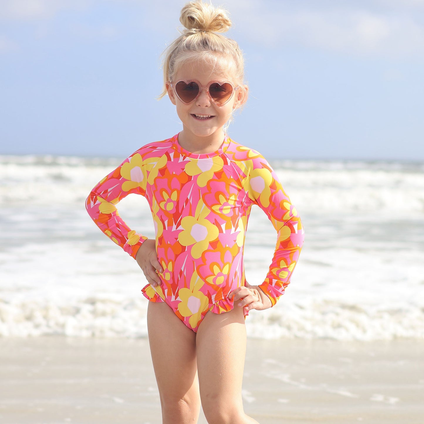 Pop of Sunshine LS Surf Suit - FINAL SALE