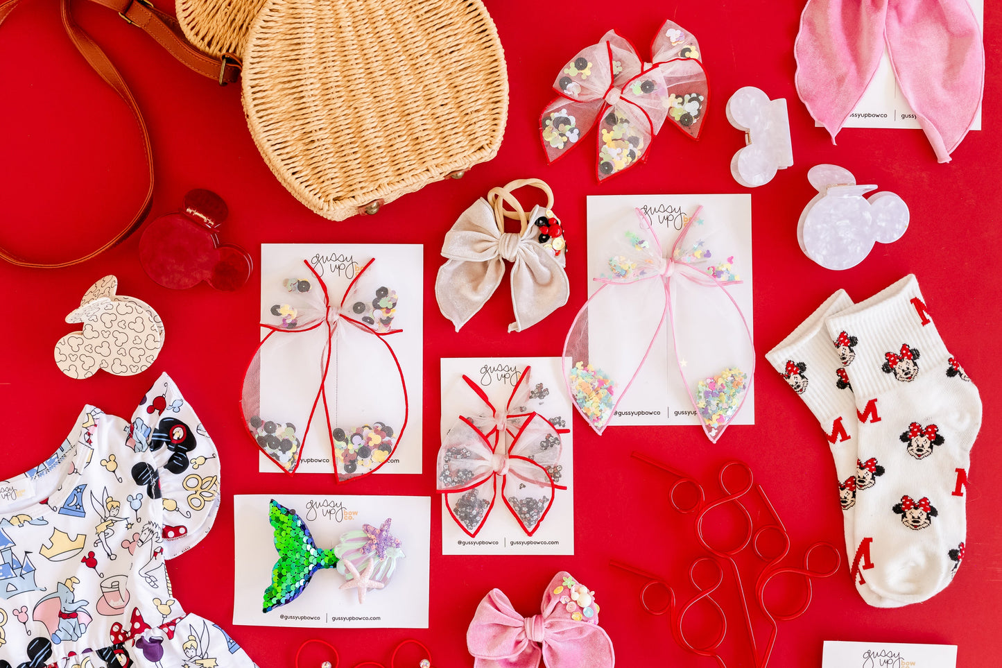 Pink Velvet Sequin Mouse | Whimsy Bow