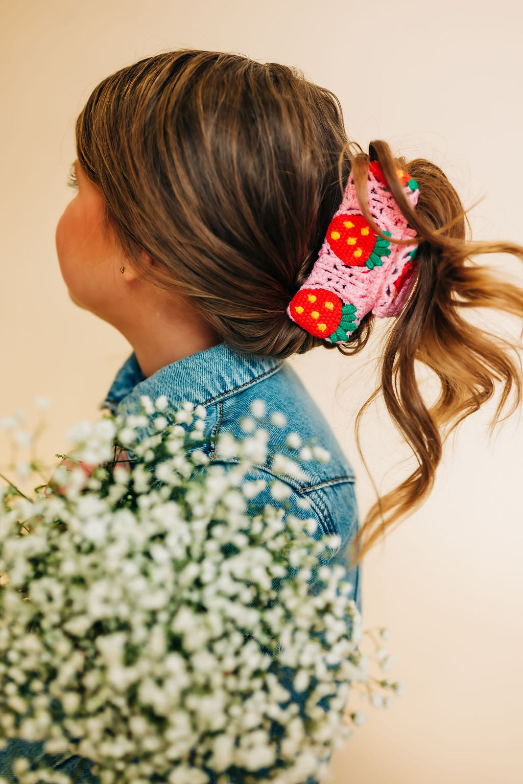 Strawberry Crochet Claw Clip