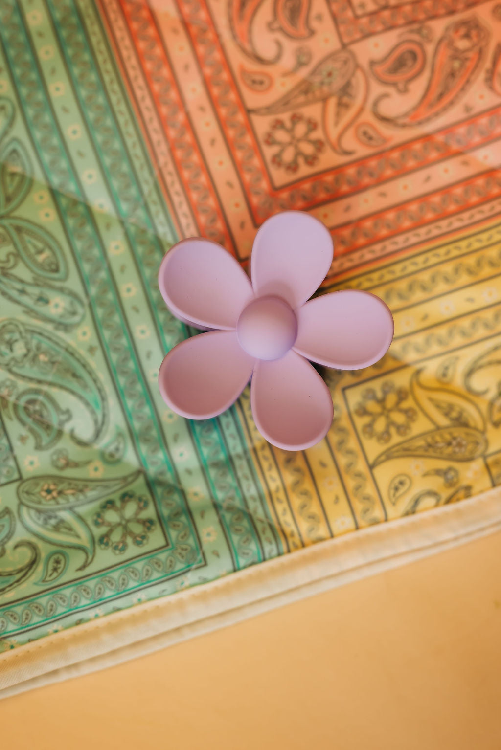 Purple Matter Flower Claw Clip