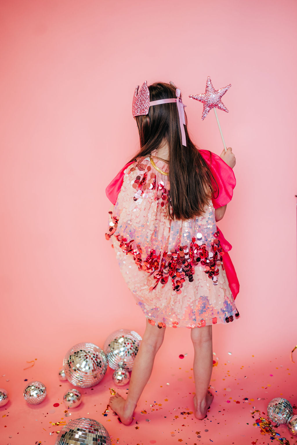 Pink Sequin Cape
