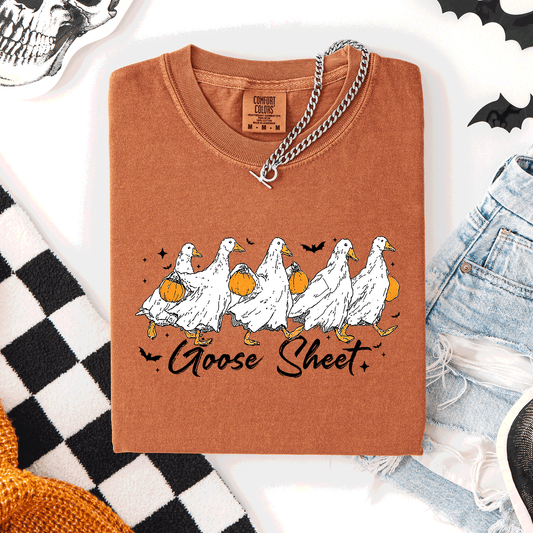 Goose Sheet, Cute, Halloween, Trick or Treat, Comfort Colors T-Shirt