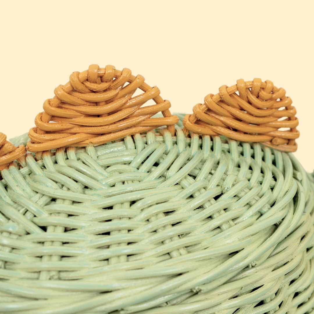 Dinosaur Basket Small - Mint Green