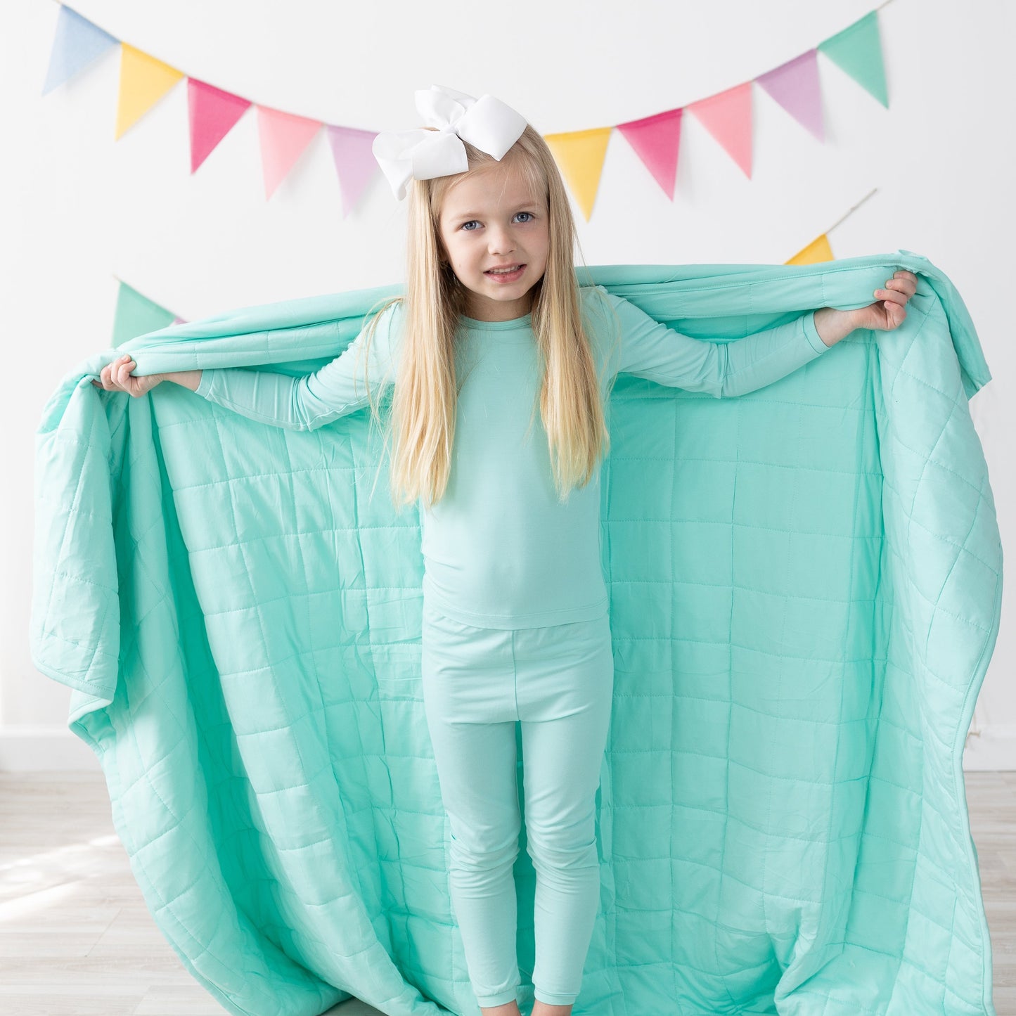 Aqua & Wisteria Snuggle Blankets