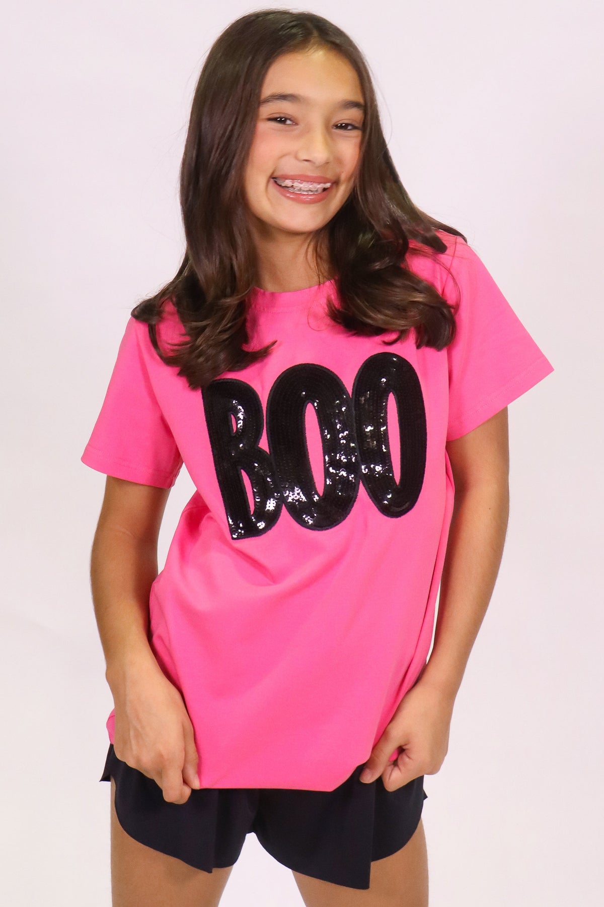 Kids' Hot Pink Boo Shirt