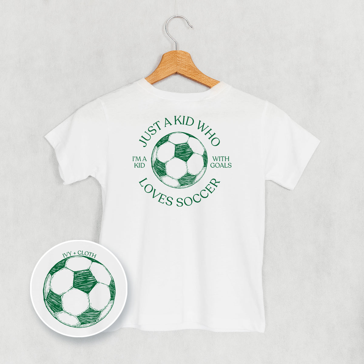 Just A Kid Who Loves Soccer (Kids Back Print)