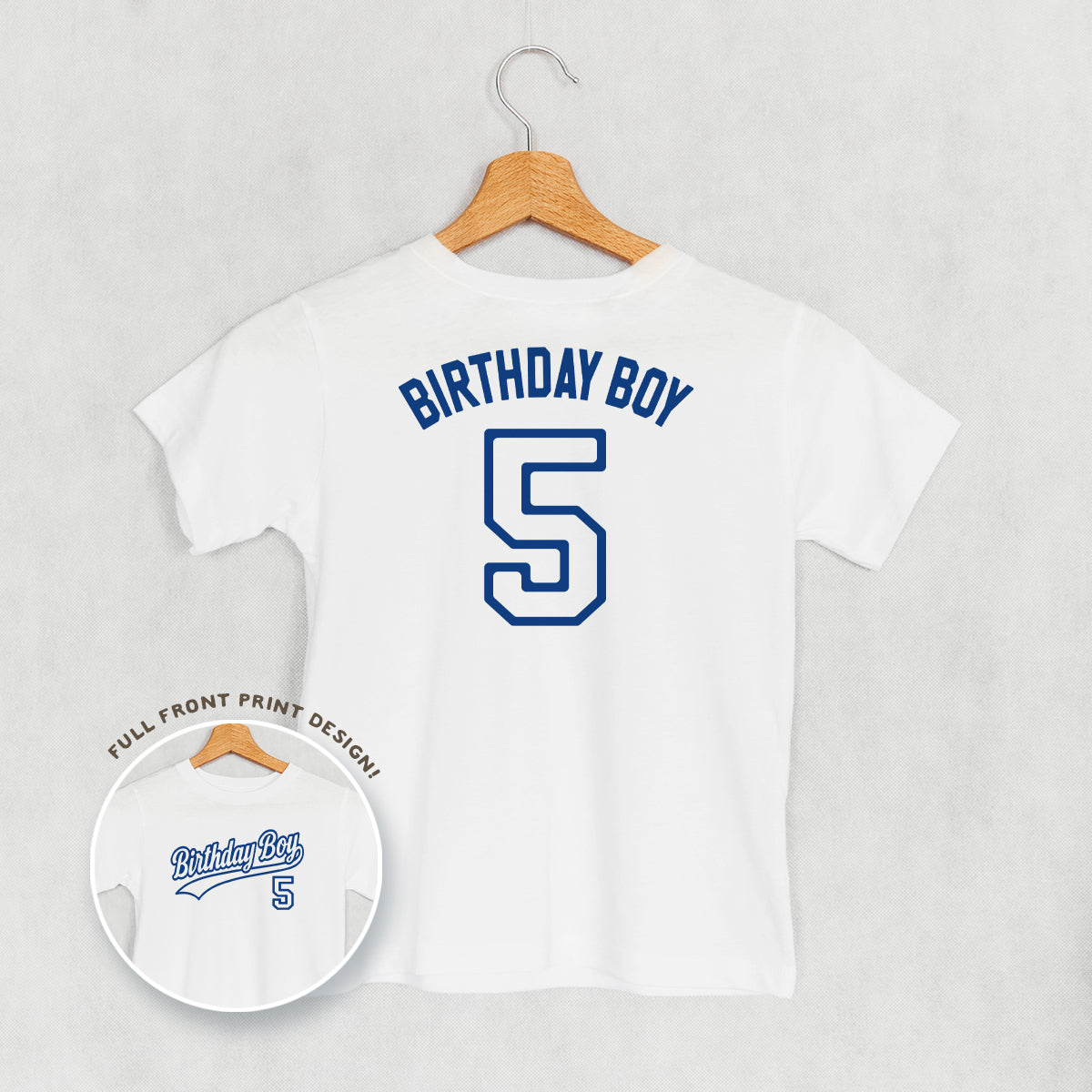 Birthday Boy Varsity #5 (Kids Back Print)