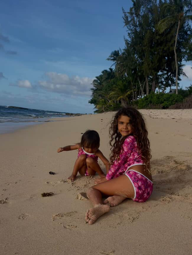 Stevie Two Piece Kids Swimsuit - Hibiscus Hunny