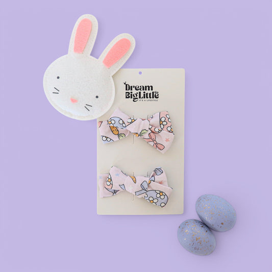EASTER DAISY DREAM BOW HAIR CLIPS