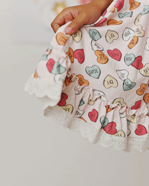 Candy Hearts Eyelet Twirl Dress