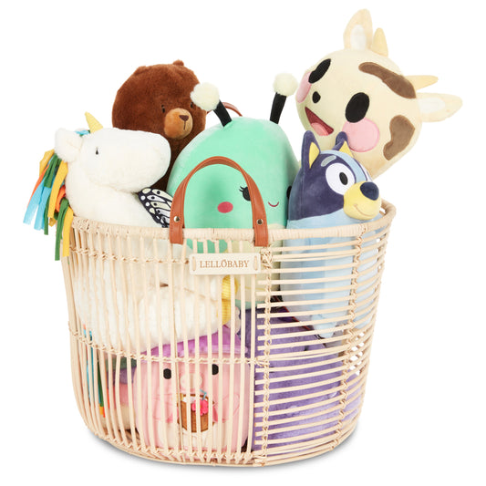 LELLOBABYโข - Which-Way Handwoven Rattan Storage Basket