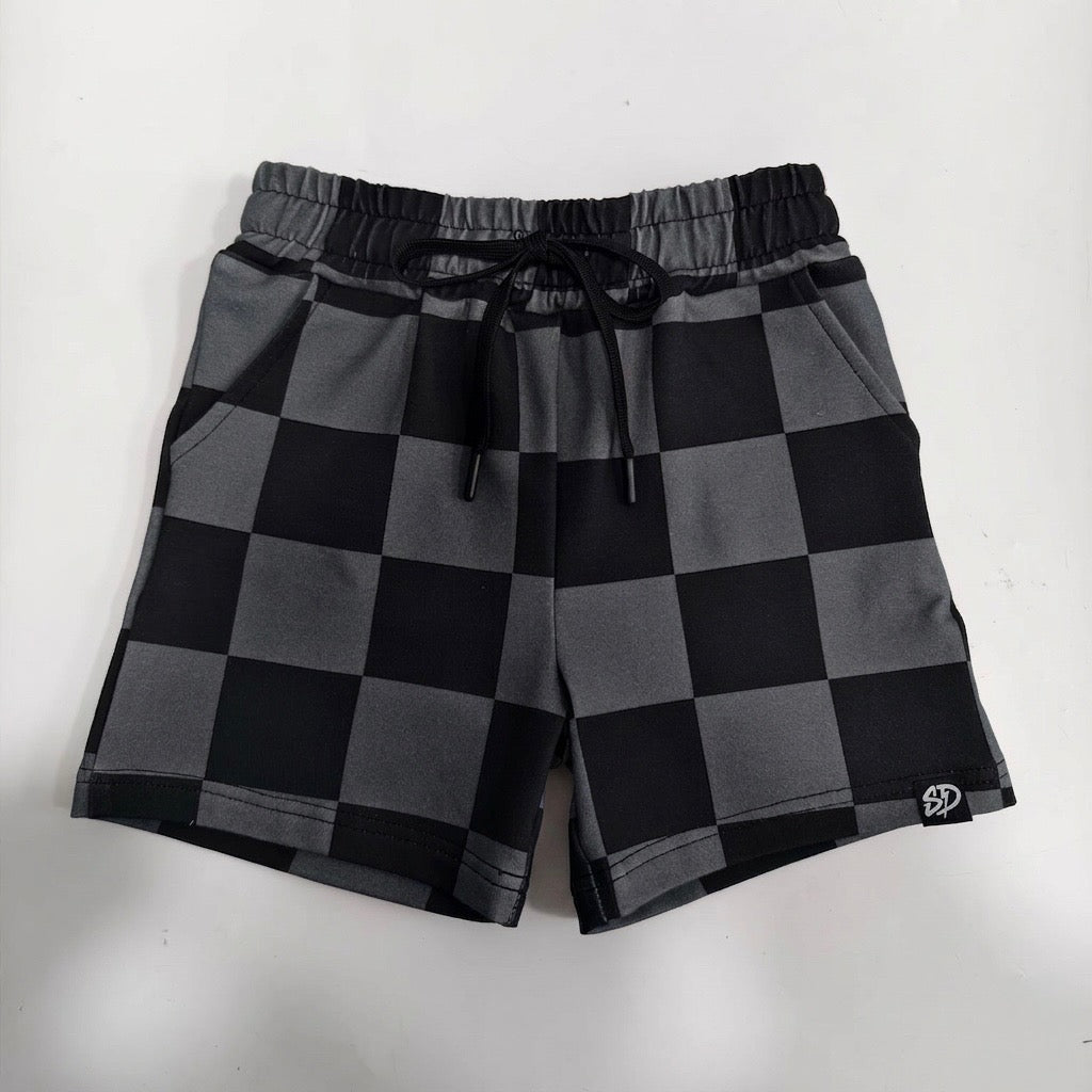 BLACK & GRAY CHECKERED • SHORTS