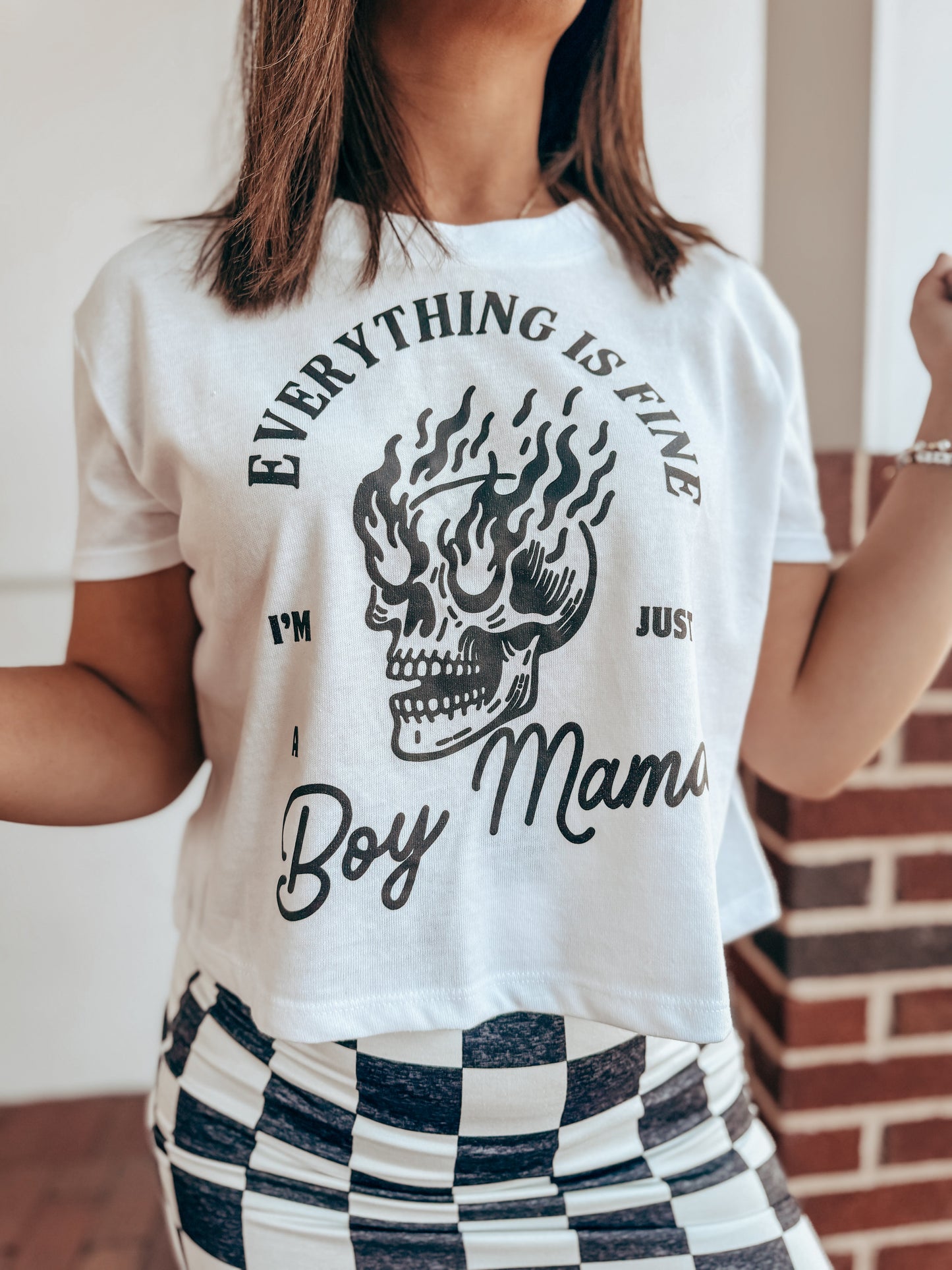 Everything's Fine, I'm Just a Boy Mama Tee (see matching boys tee!)