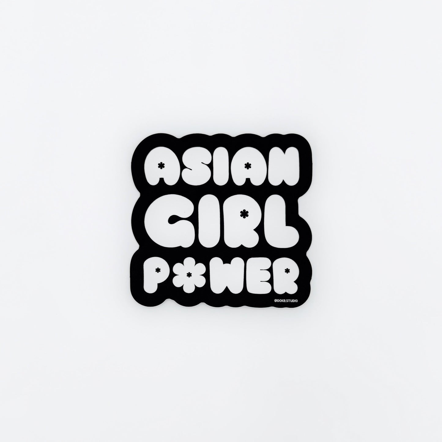 Asian Girl Power Bubble Sticker
