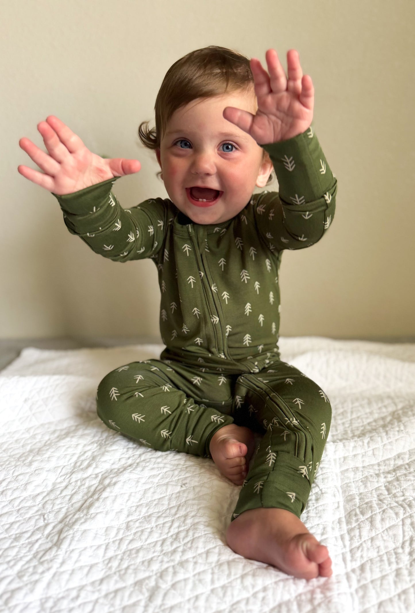 Evergreen Dreams Zippy Romper