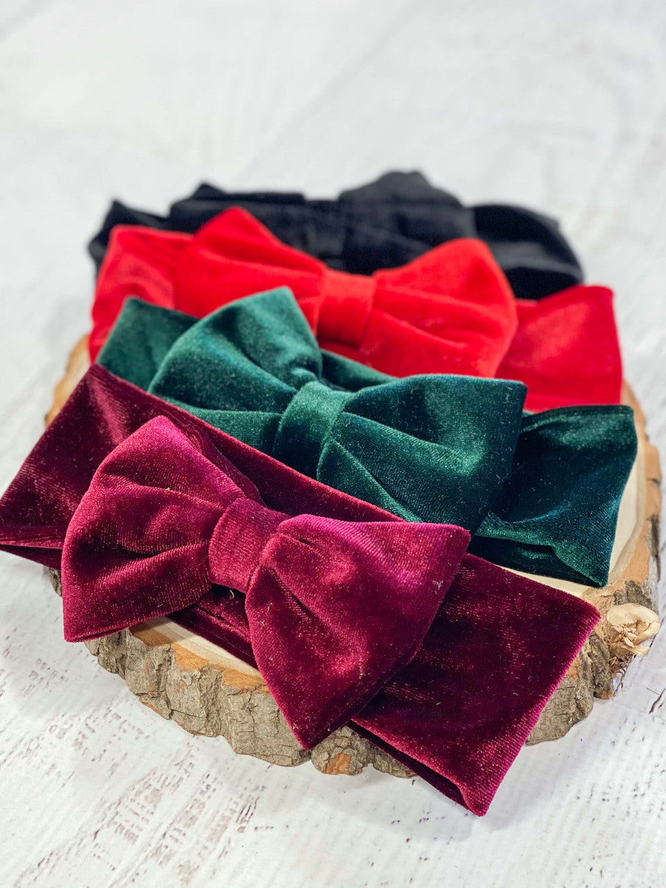 Infant Velvet Bow Headbands