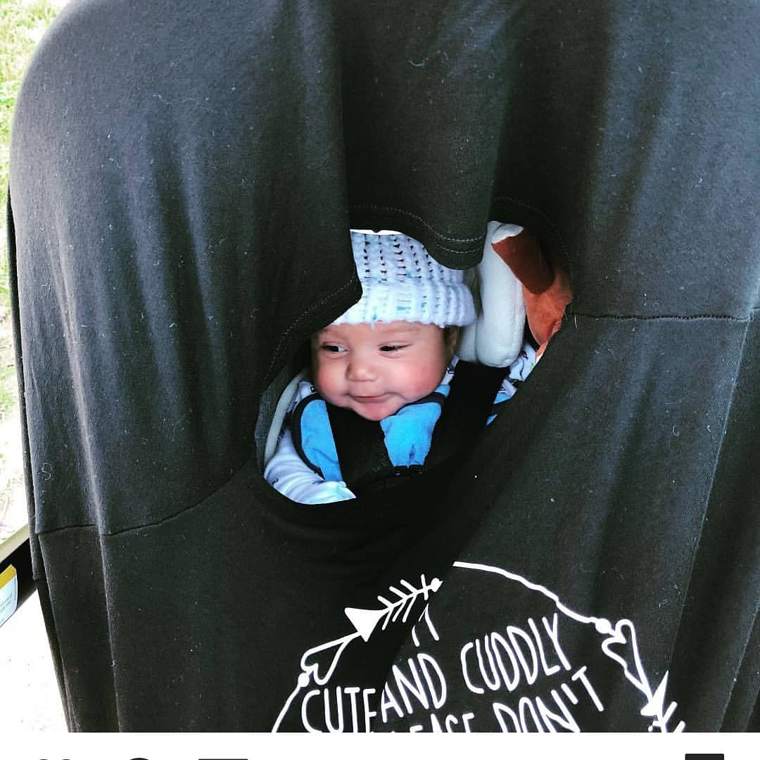 Black Car Seat 5 in 1 Cover – I'm Cute & Cuddly But Please Don't Touch Little Me
