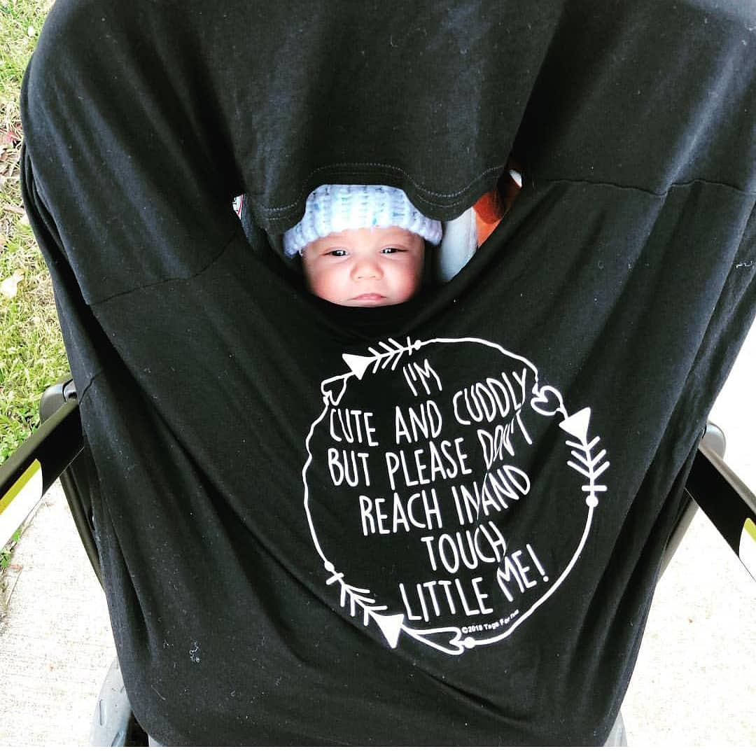 Black Car Seat 5 in 1 Cover – I'm Cute & Cuddly But Please Don't Touch Little Me