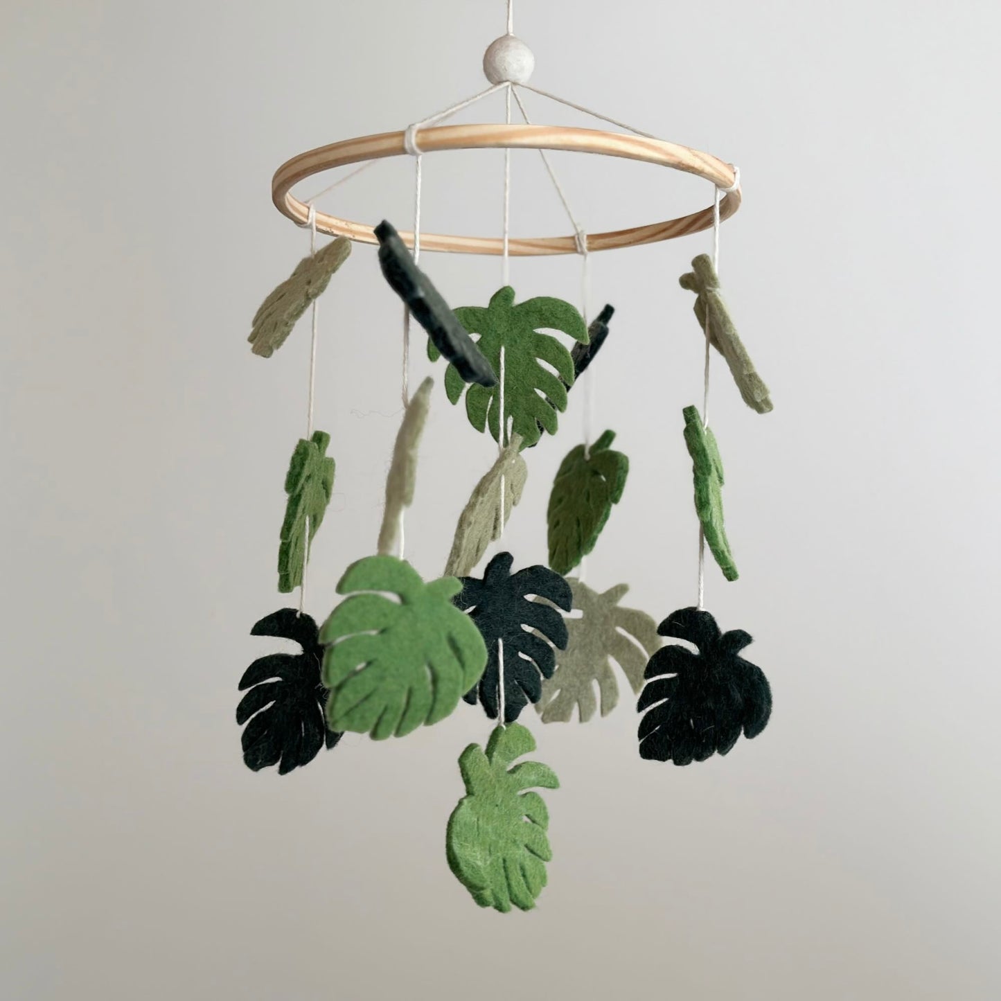 Felt Baby Mobile - Monstera Leaves