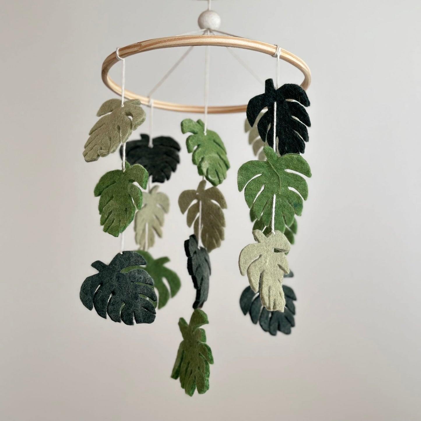 Felt Baby Mobile - Monstera Leaves