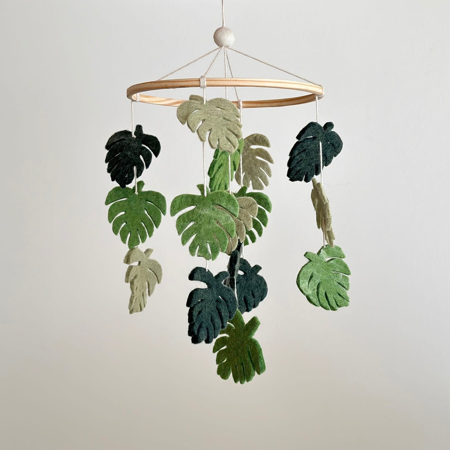 Felt Baby Mobile - Monstera Leaves