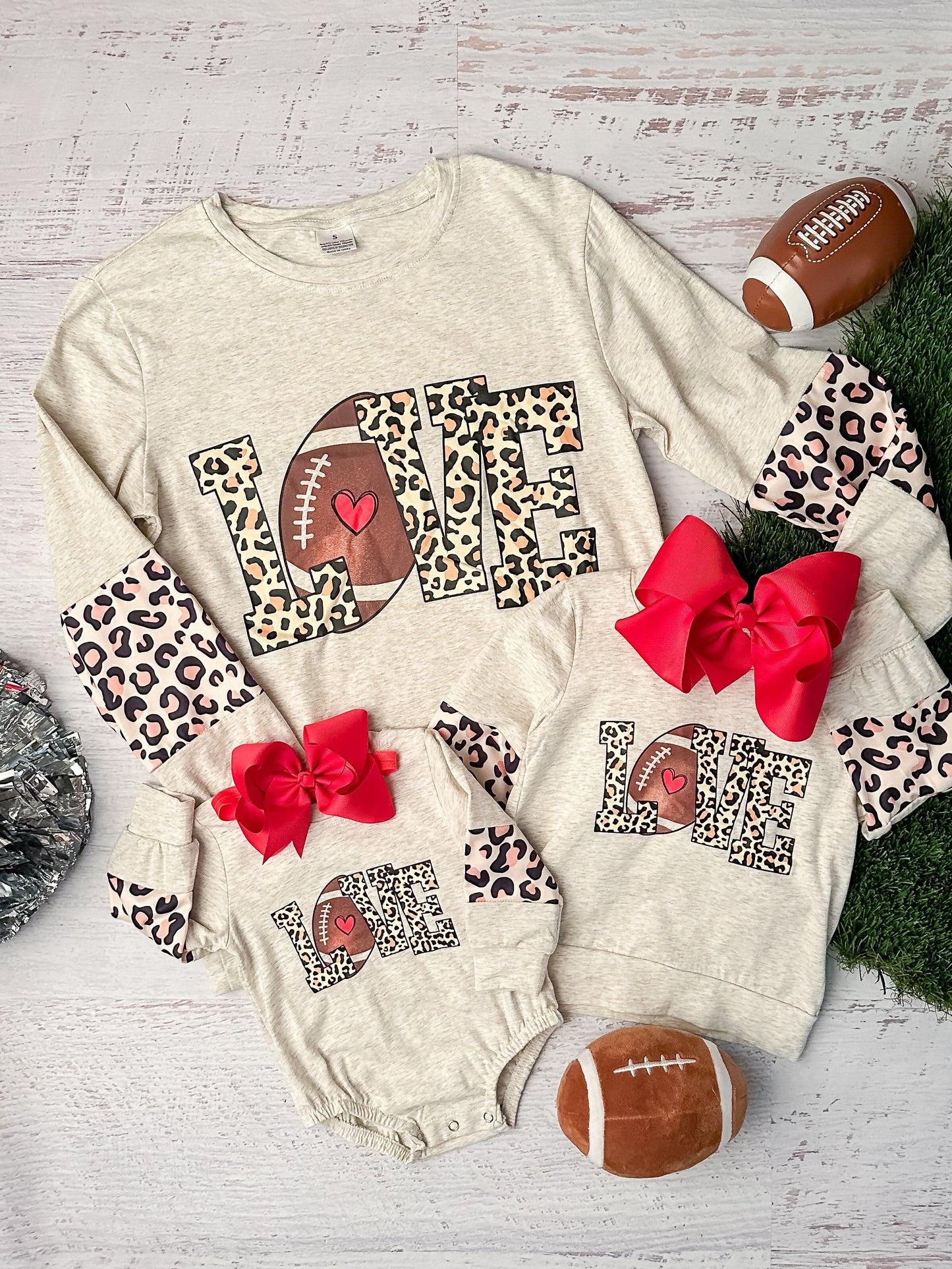 Mom & Me Football LOVE Top