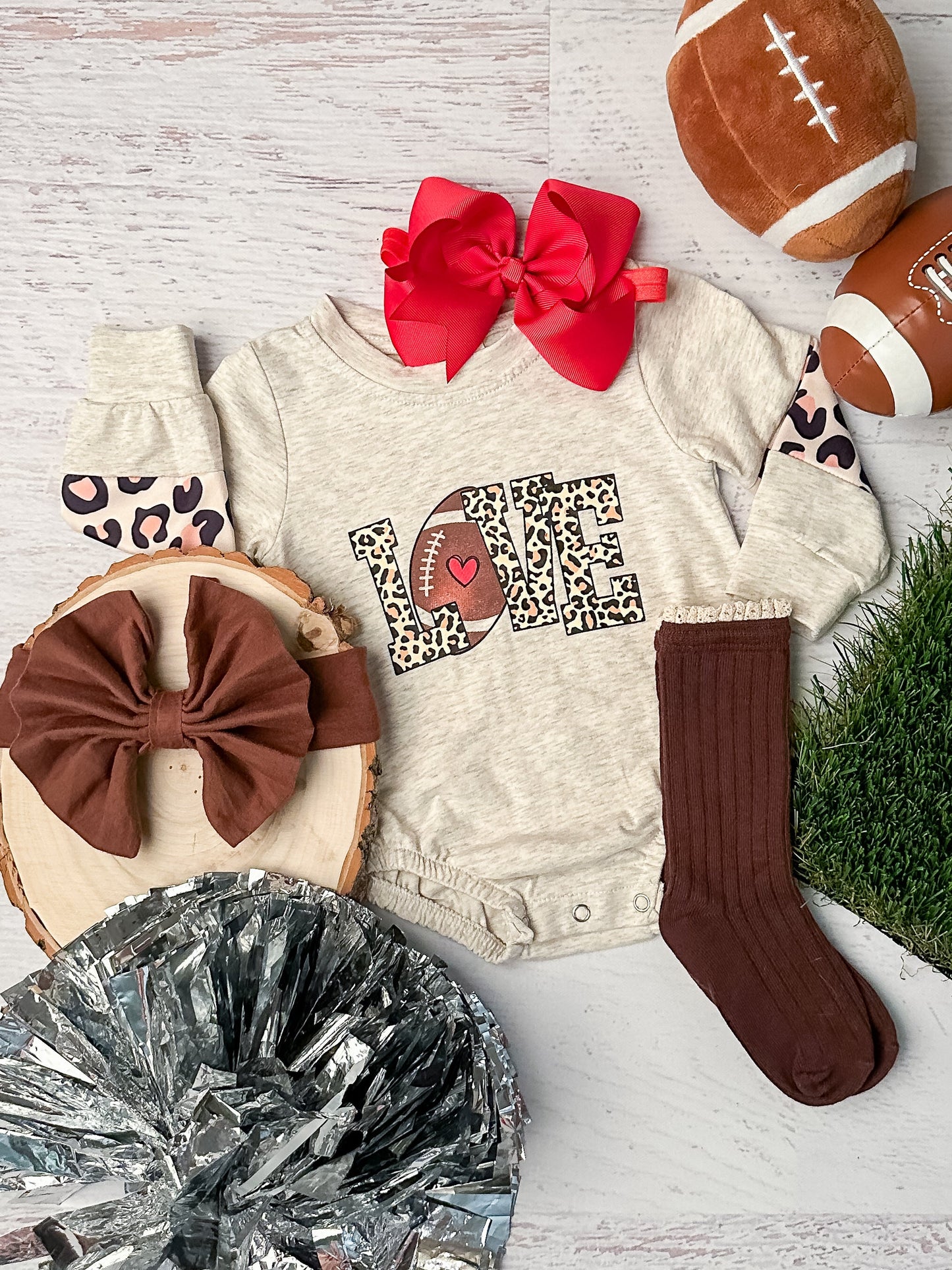 Mom & Me Football LOVE Top