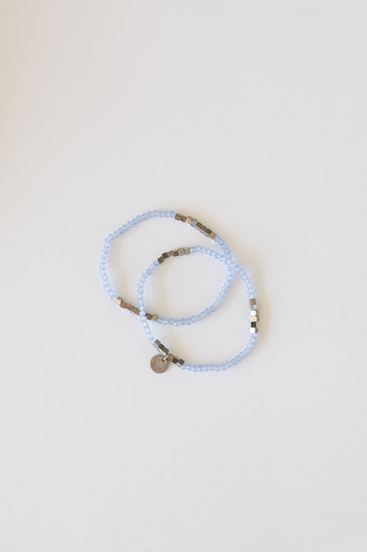 Clara Stretch Bracelet Set in Blue