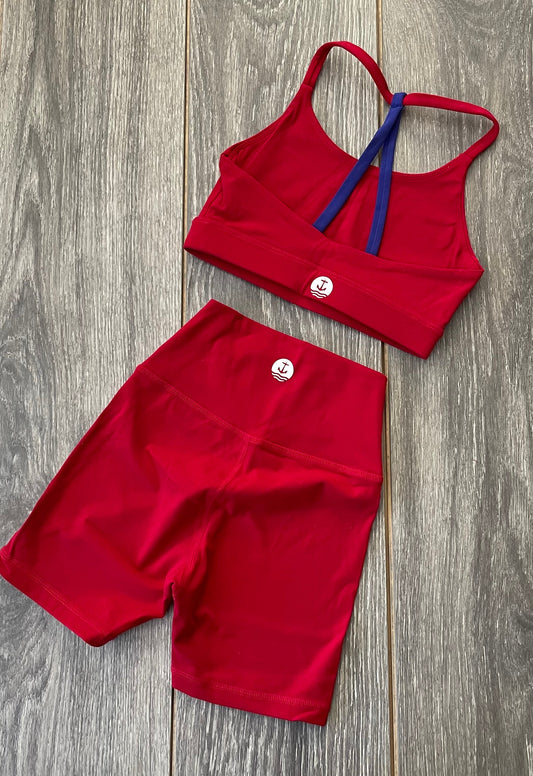 The Daybreak Radiant Red Set - Top & Shorts