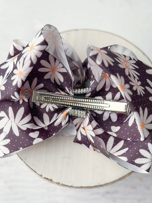 Daisies & Dots Texas Size Rhinestone Centered Hair Bow