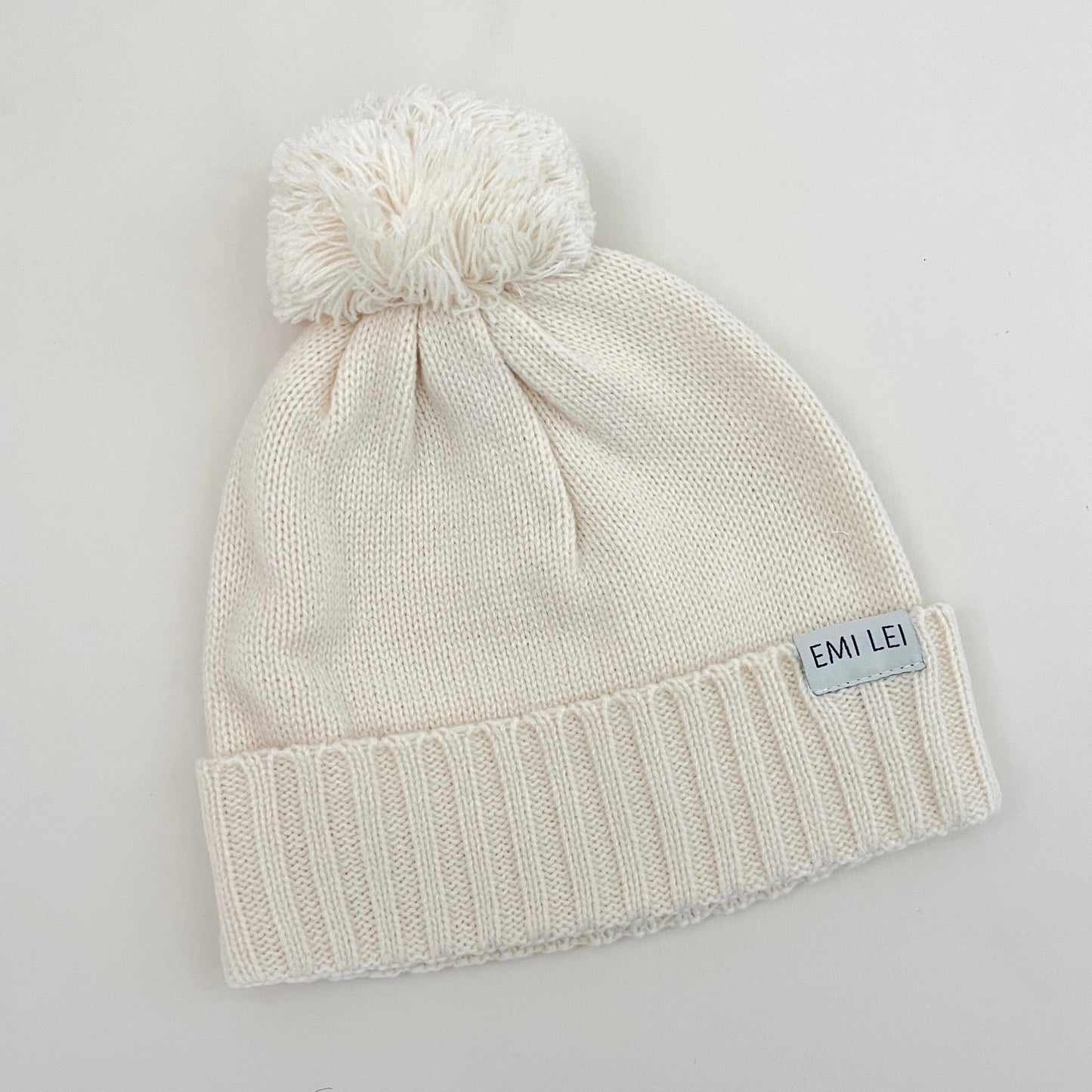 Toddler Pom Beanie | Cream