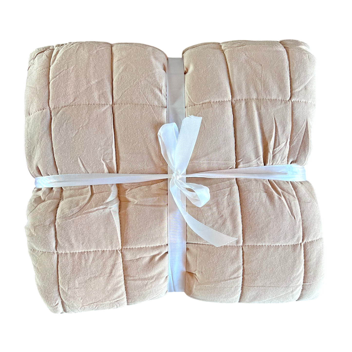 Tan Quilted Bamboo Blanket