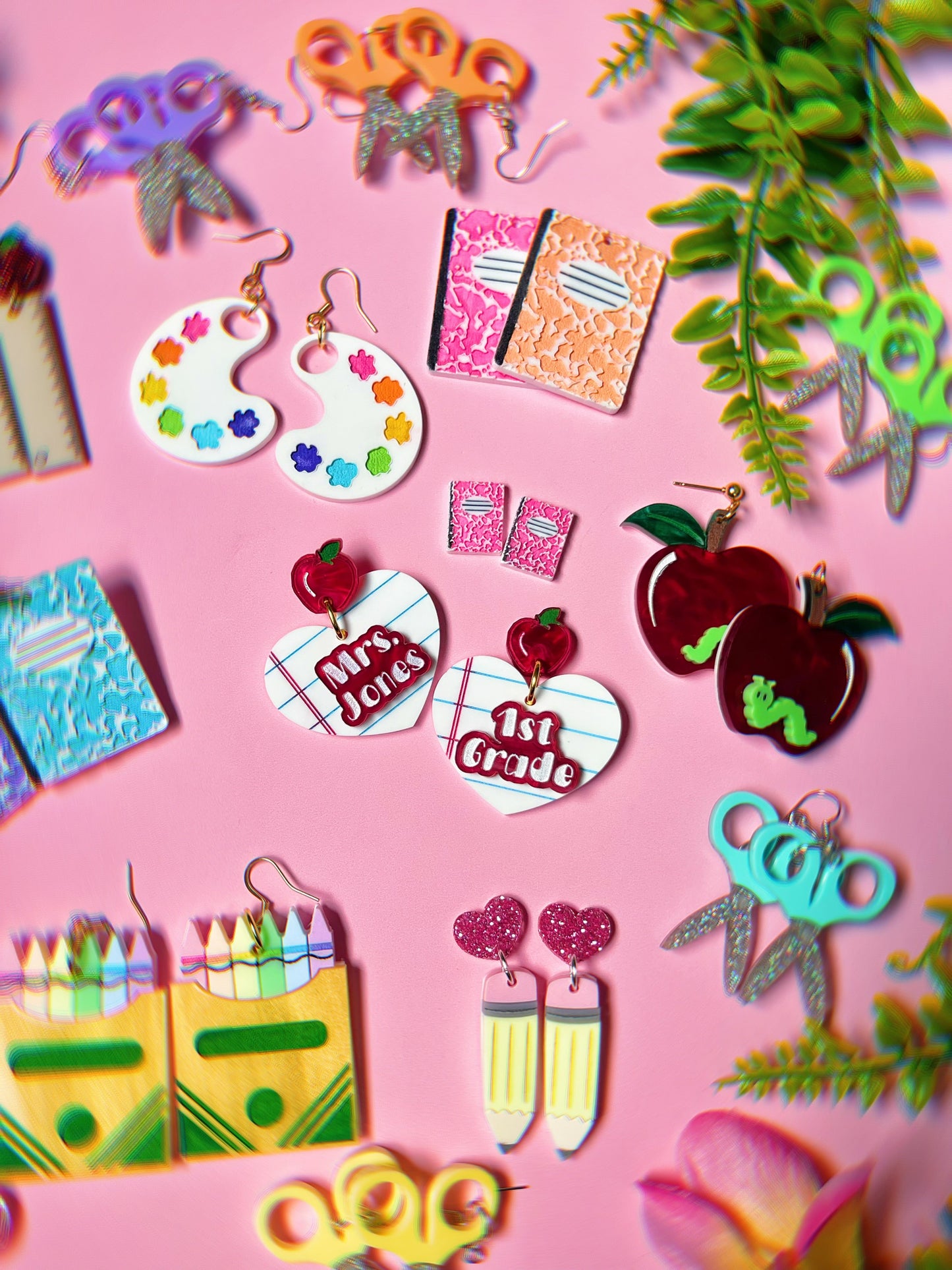 Pastel Composition Book Earrings