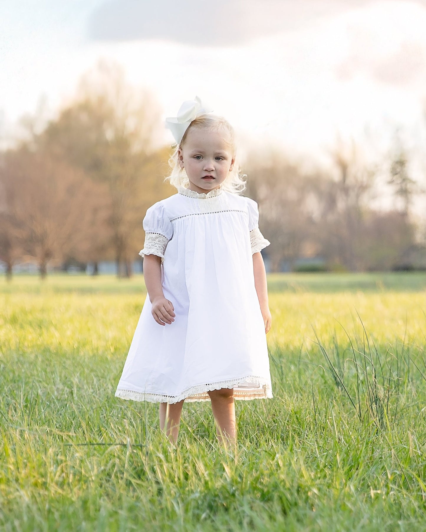 Dover Lace White Heirloom Dress