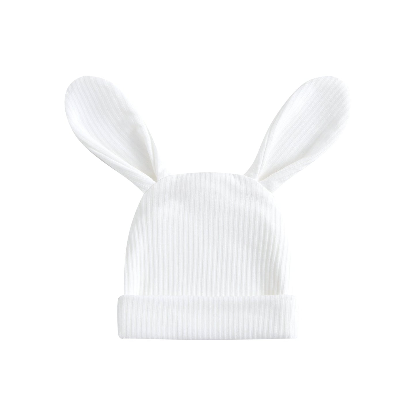 Snow Ribbed Baby Bunny Beanie Hat