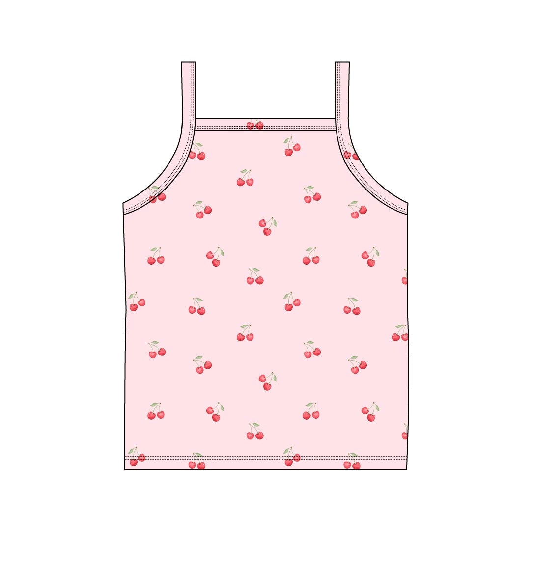 Cherry (ribbed) - Bamboo Tank