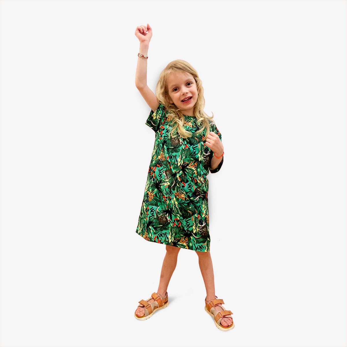 "Amazonia" printed dress