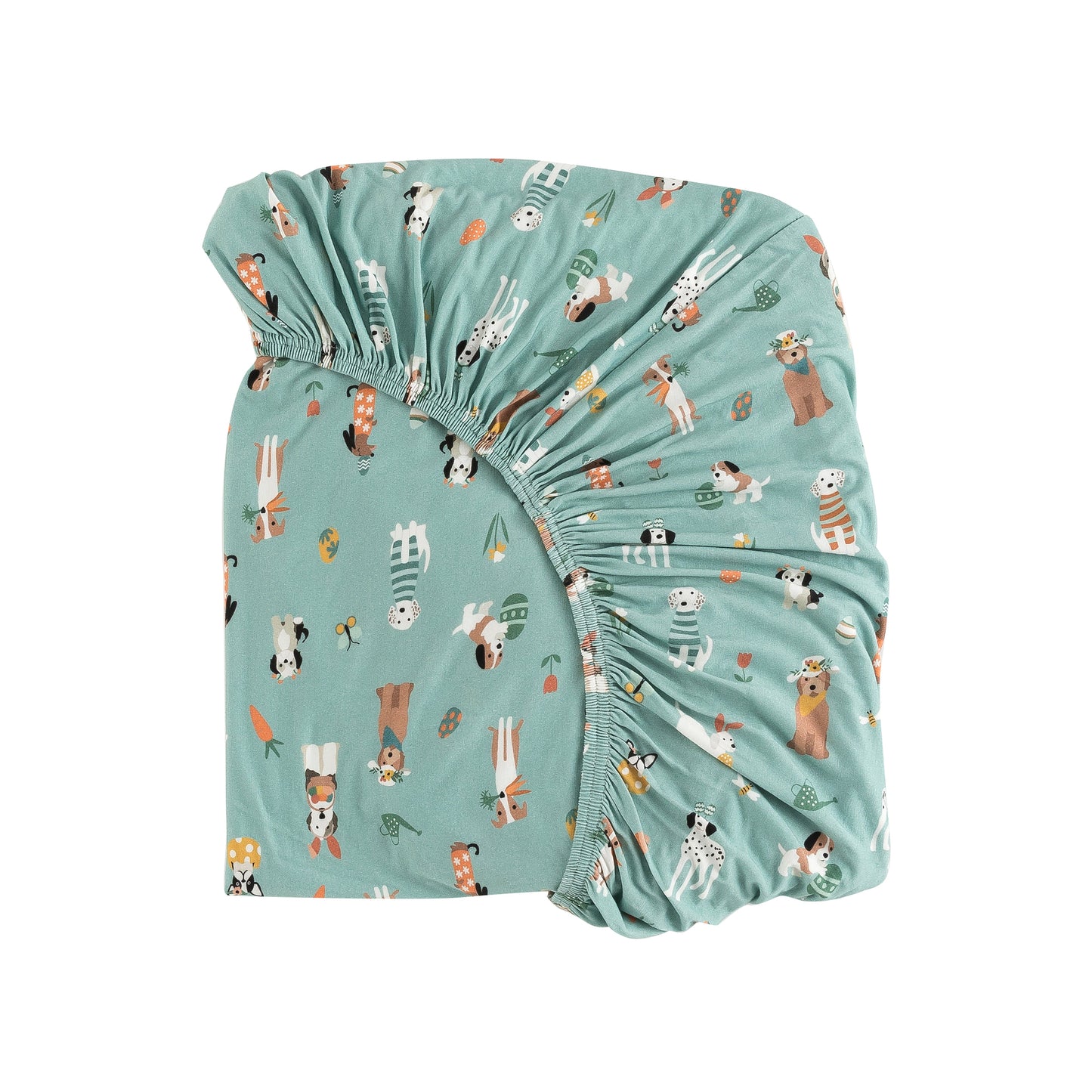 Puppy Egg Hunt (Crib Sheet) - Aquamarine