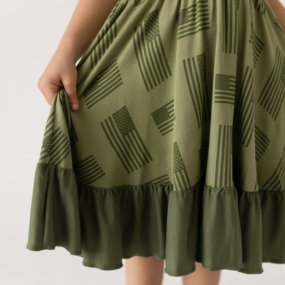 Kolton Bamboo Ruffle Spin Dress