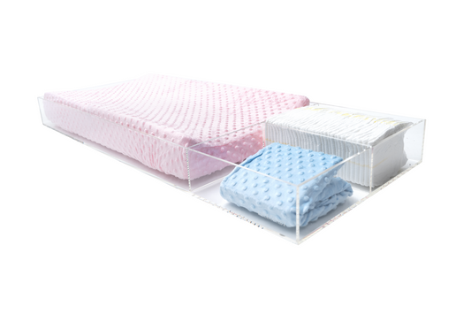LELLOBABYโข - 6mm Thick Premier Edition Acrylic Diaper Changing Tray PLUS+