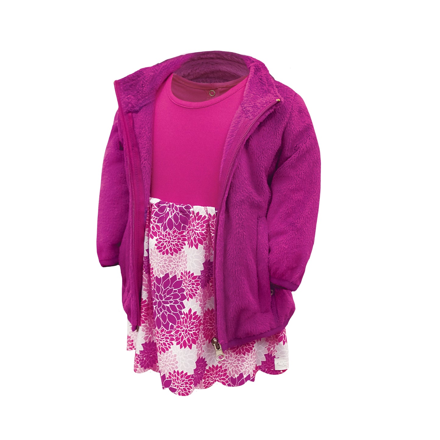 Leslie - Infant Girls Full Zip Plush Jacket