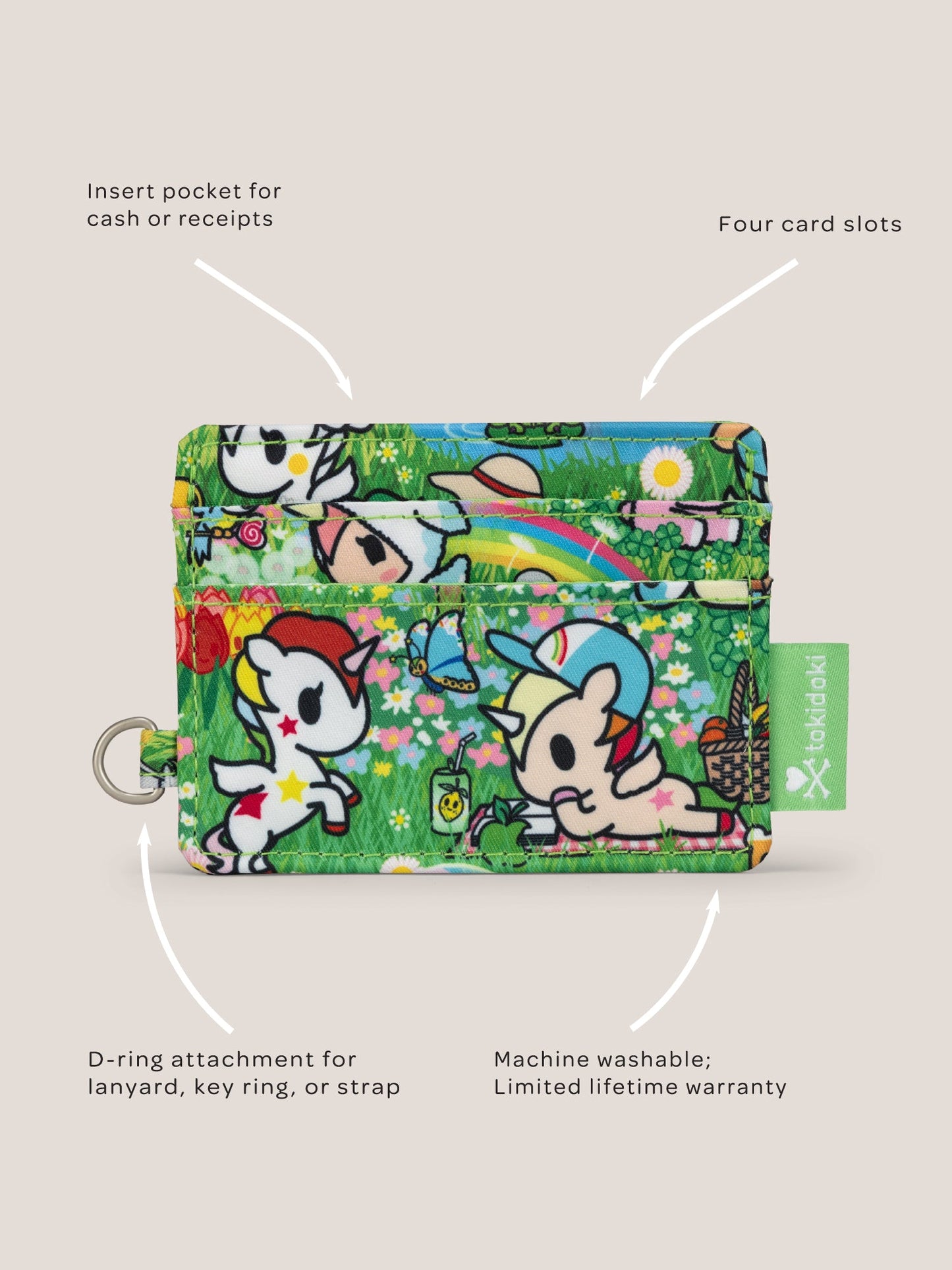 tokidoki Be Charged Card Case - Meadow Blooms