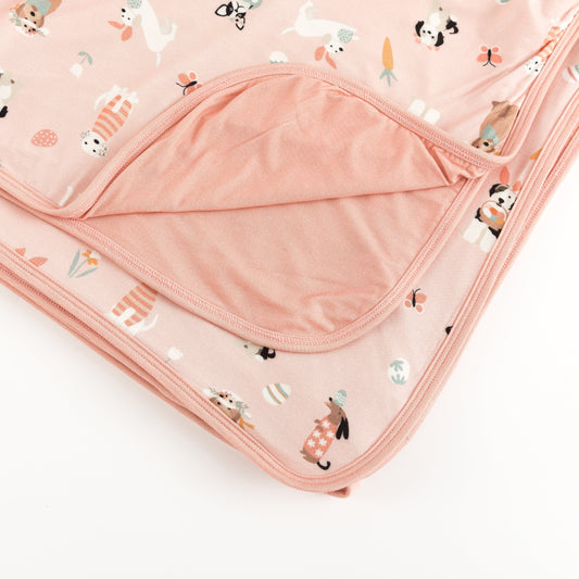 Puppy Egg Hunt (Dream Blanket) - Pink