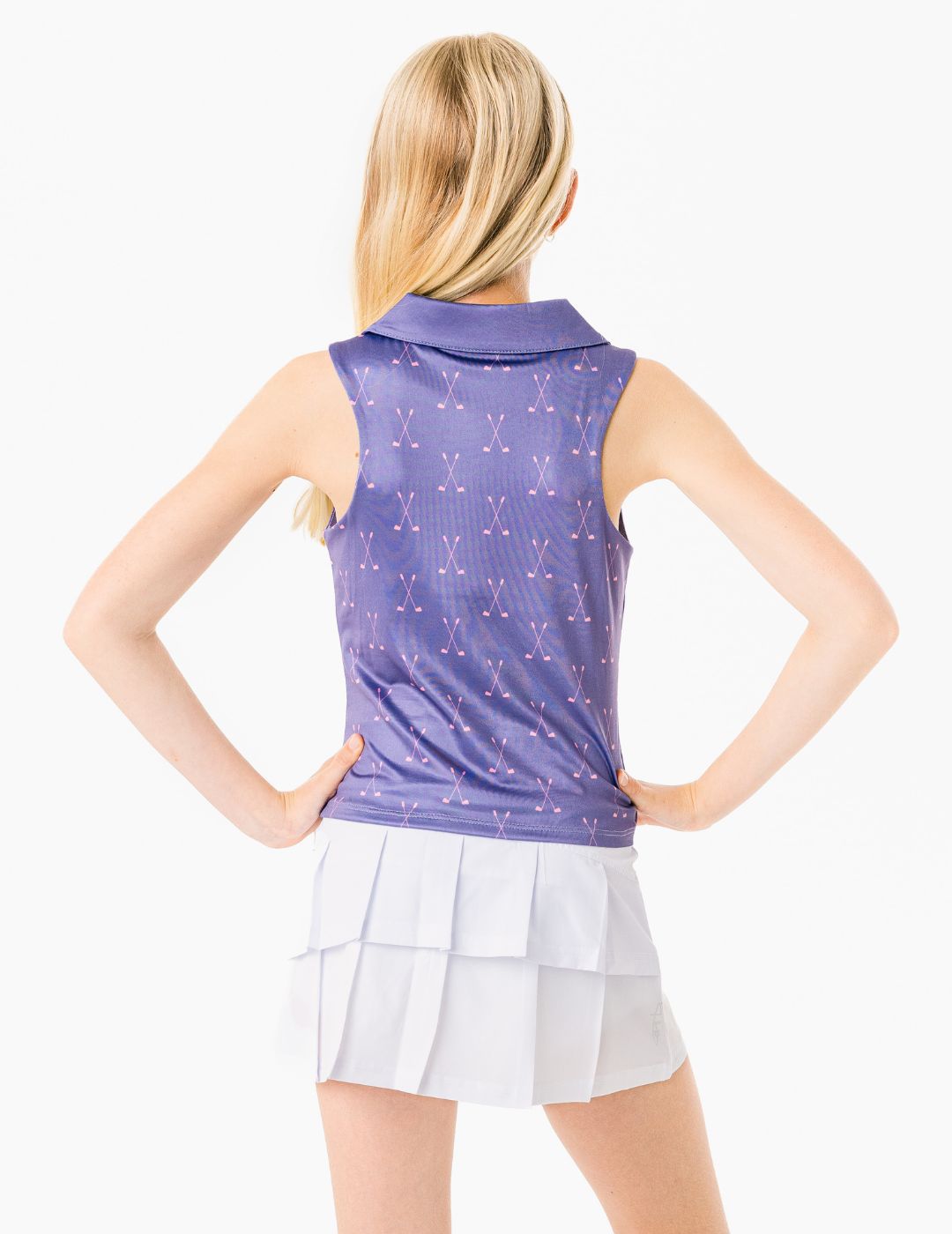 Leyton Youth Girls' Sleeveless Polo