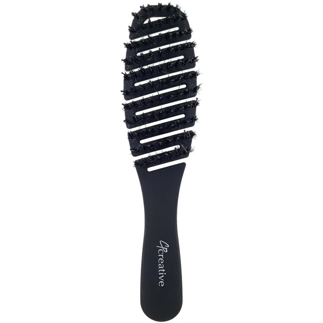 Flexvent Petite Mixed Bristle Vent Brush Boar & Nylon Pins Black