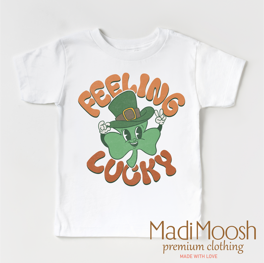 Feeling Lucky Retro St. Patrick's Day Shirt - Kids St Patrick's Day Tee