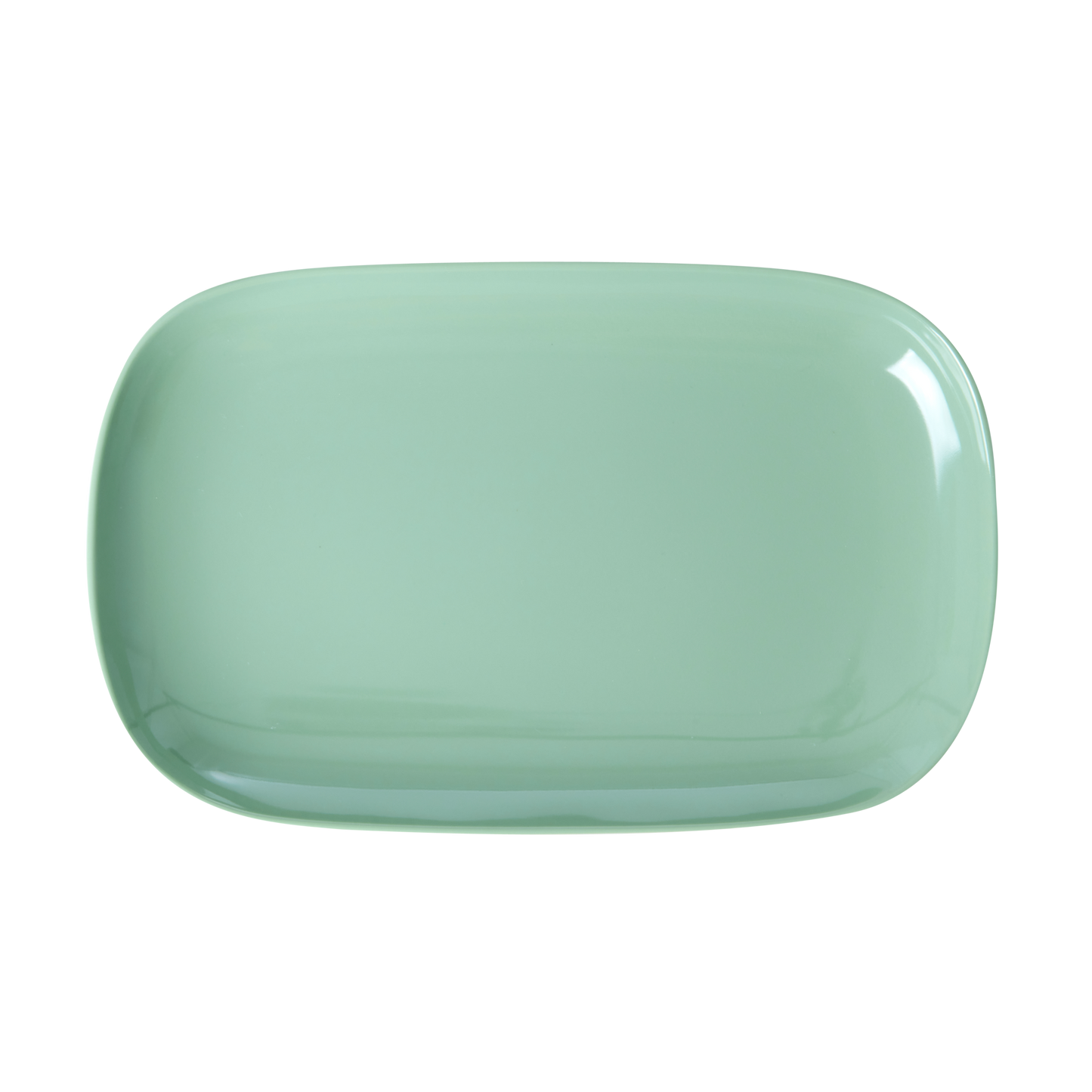 Medium Melamine Rectangular Plate - Green