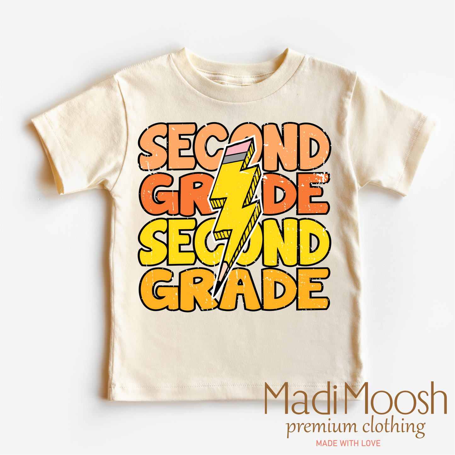 Second Grade Lightning Bolt Shirt - School Shirt